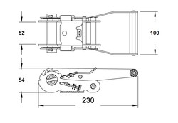 Ratel ZWART 50mm 2500daN formaat